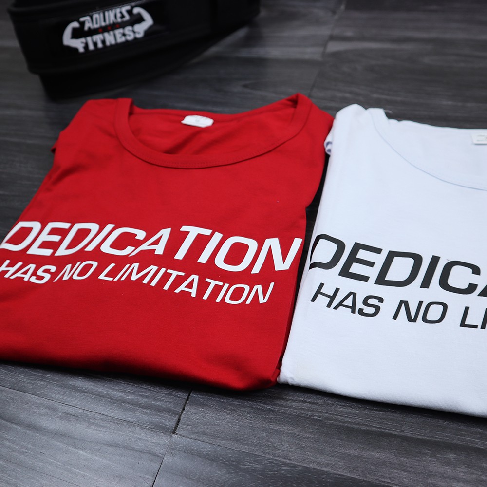 Áo ngắn tay Cotton form Fitness thể thao tập gym Dedication