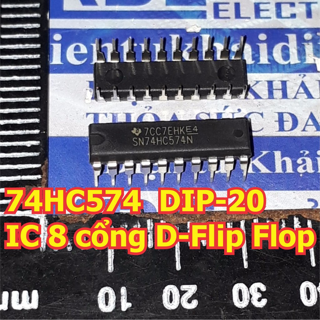 3 con 74HC574 DIP-20 IC 8 cổng D-Flip Flop (giá cho 3 con) KDE1353
