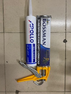 Keo silicone Apollo A600 + súng bắn keo các loại