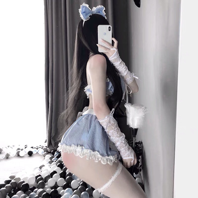 Cosplay Hầu Gái, Đồ Ngủ Hóa Trang Người Hầu Sexy Quyến Rũ Gợi Cảm Khiêu Gợi màu xanh | BigBuy360 - bigbuy360.vn