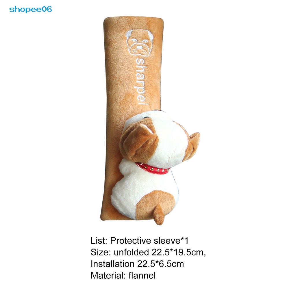 Đệm bọc dây đai an toàn xe hơi bằng vải flannel kiểu hoạt hình tiện dụng cho SUV