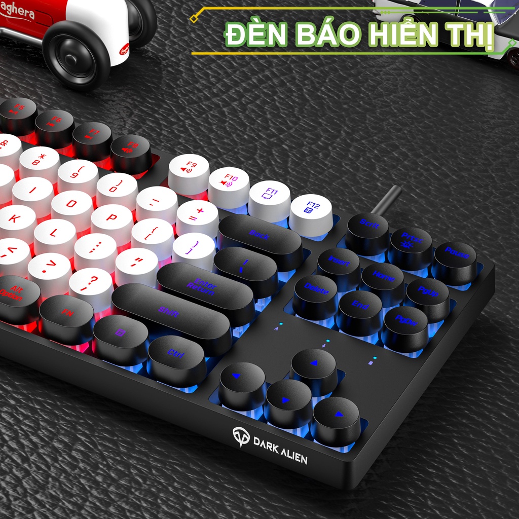 Bàn phím máy tính DK100 Hiệu ứng ánh sáng LED RGB Giao hàng 24 giờ Bàn phím cơ văn phòng laptop