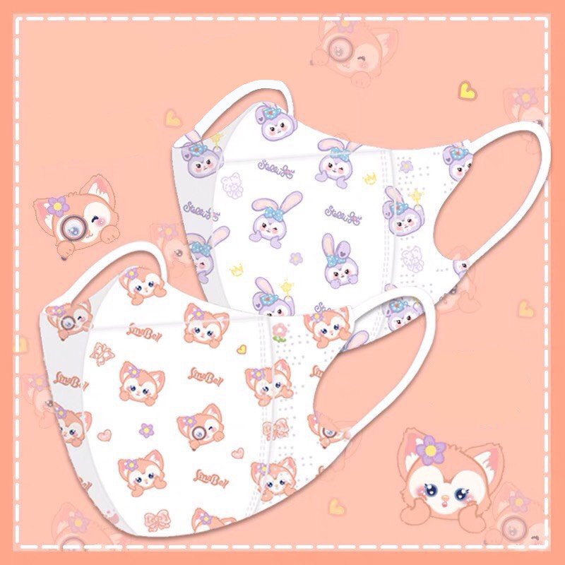 (Lẻ 1 Chiếc) Khẩu Trang 3D Hoạ Tiết In Hình Gấu Cute Pandinee Kt03