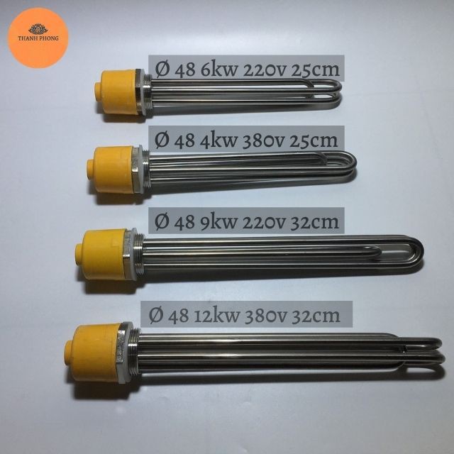 Điện Trở Cục Ren 48mm 58mm Dạng Cục Lục Lăng Đun Nước Đun Dầu 220V 380V