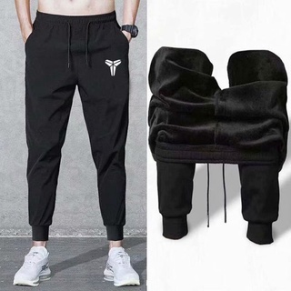 Quần jogger thể thao lót lông cừu giữ ấm ôm dáng vừa vặn phong cách Hong Kong thời trang mùa thu dành cho nam
