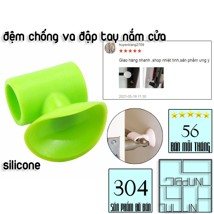 Đệm silicon chặn cửa hút chân không gắn tay nắm chống va đập, chống ồn tiện dụng (CK01)