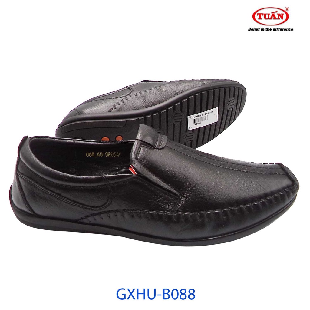 Giày da nam giày lười nam da bò thương hiệu Tuấn GXHU-088