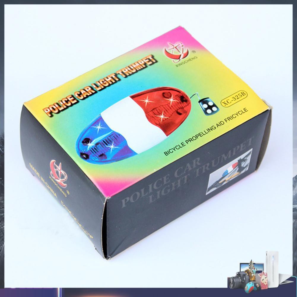 Còi cảnh sát 6 bóng led gắn phía trước xe đạp tiện dụng