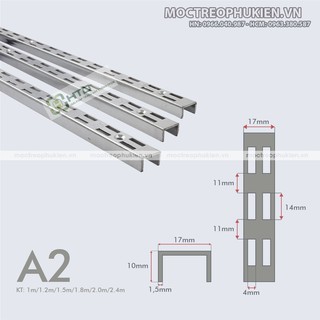 Thanh ray gắn tường đôi - A2