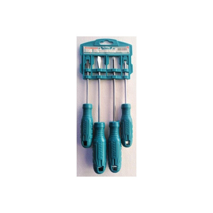 Bộ tuốc nơ vít dẹp và bake 4 chi tiết Total THTDC250401