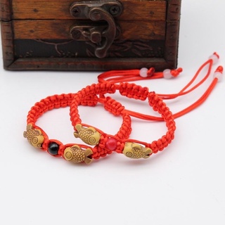 Vòng tay cá gỗ handmade - charm bạc 925