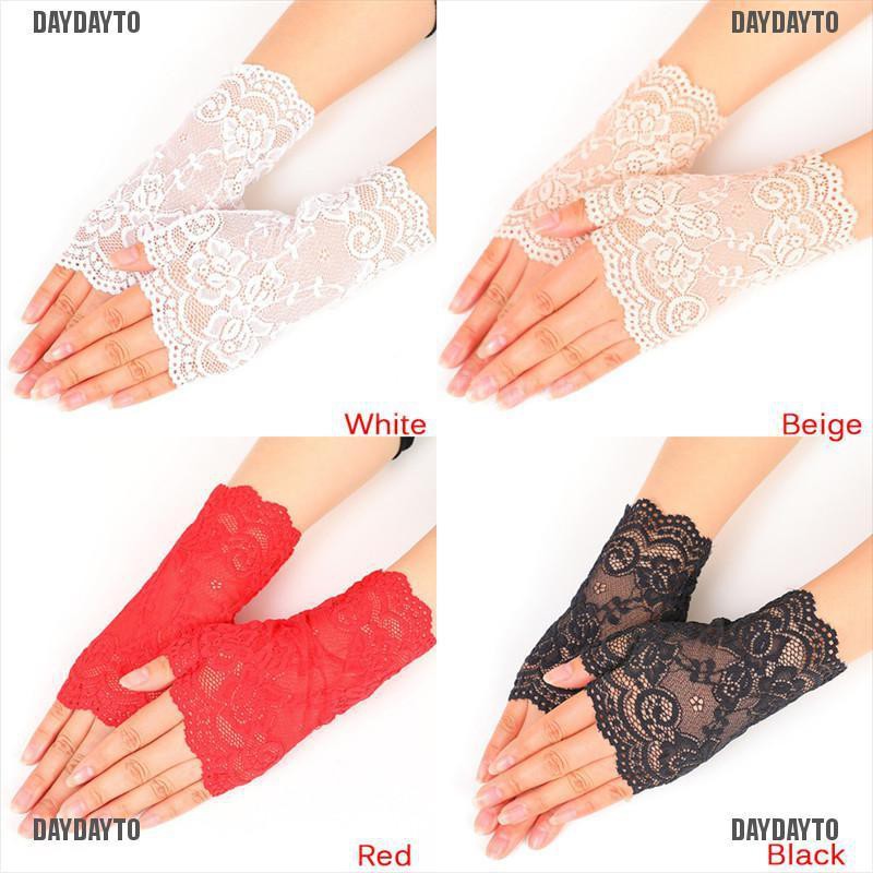 Găng Tay Ren Hở Ngón Thời Trang Dạ Tiệc Cho Nữ