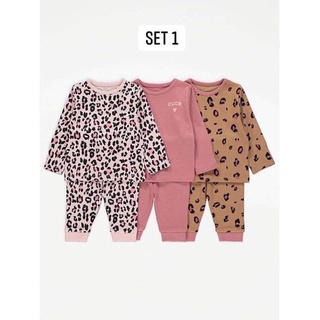 Set 3 bộ báo hồng bé gái Geo uk Auth