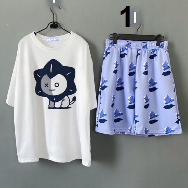 [ CÓ 7 MẪU - COMBO TIẾT KIỆM ] Set áo Van + short Van cảtoon BT21 Unisex