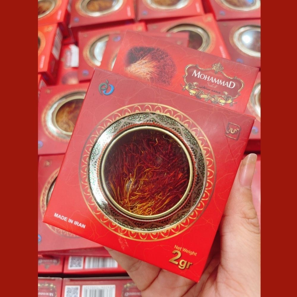 Nhụy Hoa Nghệ Tây Nguyên Bản Iran Mohammad Saketi Saffron Hộp 2gram