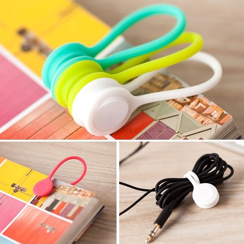 Phụ kiện quấn dây cáp/ tai nghe bằng silicone từ tính