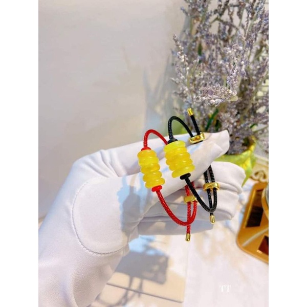 Vòng Tay Hổ Phách Mật Lạp Hàng Đẹp Full Hộp đeo tốt cho sức khỏe