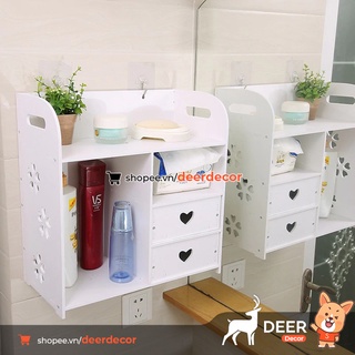 Tủ Kệ Để Mỹ Phẩm Treo Treo Tường Hoặc Để Bàn - DEER DECOR