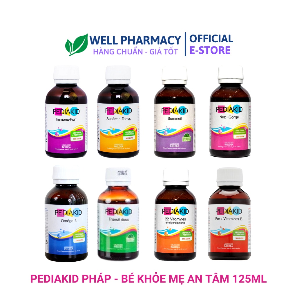 PEDIAKID PHÁP bổ sung dưỡng chất giúp bé tăng sức đề kháng, ăn ngon ngủ ngon lọ 125ml