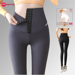 [𝗖𝗡𝟴] Quần legging nữ cạp cao LANGMO, nịt bụng định hình, quần tập Yoga, quần tập Gym, Yoga