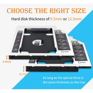 Caddy Bay HDD SSD SATA III 12.7mm-Khay ổ cứng thay thế ổ DVD-NEW - HP DIGI TECH thumbnail