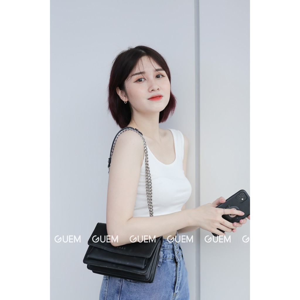 Áo Croptop 2 dây bản to Ôm Người Guangzhou - Thời Trang Nữ GUEM