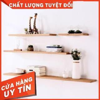 Kệ Treo Tường Combo 3 Thanh Ngang Gỗ Dài 60cm x Rộng 15cm