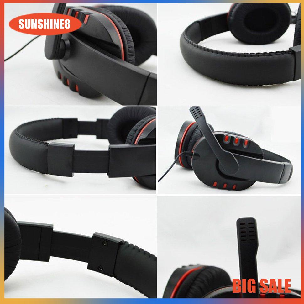 【SUN】Wired 3.5mm Headset Headphone Earphone Music Microphone For PS4 Game PC Chat