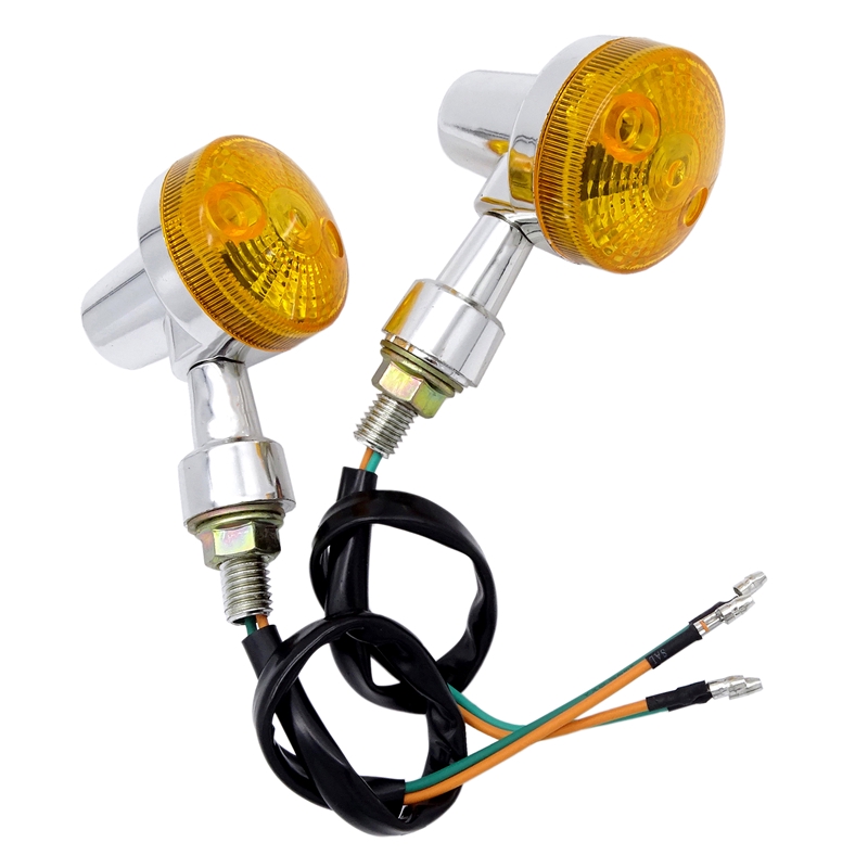 2 Chiếc 12V Đa Năng Xe Máy Biến Tín Hiệu Đèn Báo Cho GN125 Cafe Racer Harley Suzuki Đèn Siêu Sáng