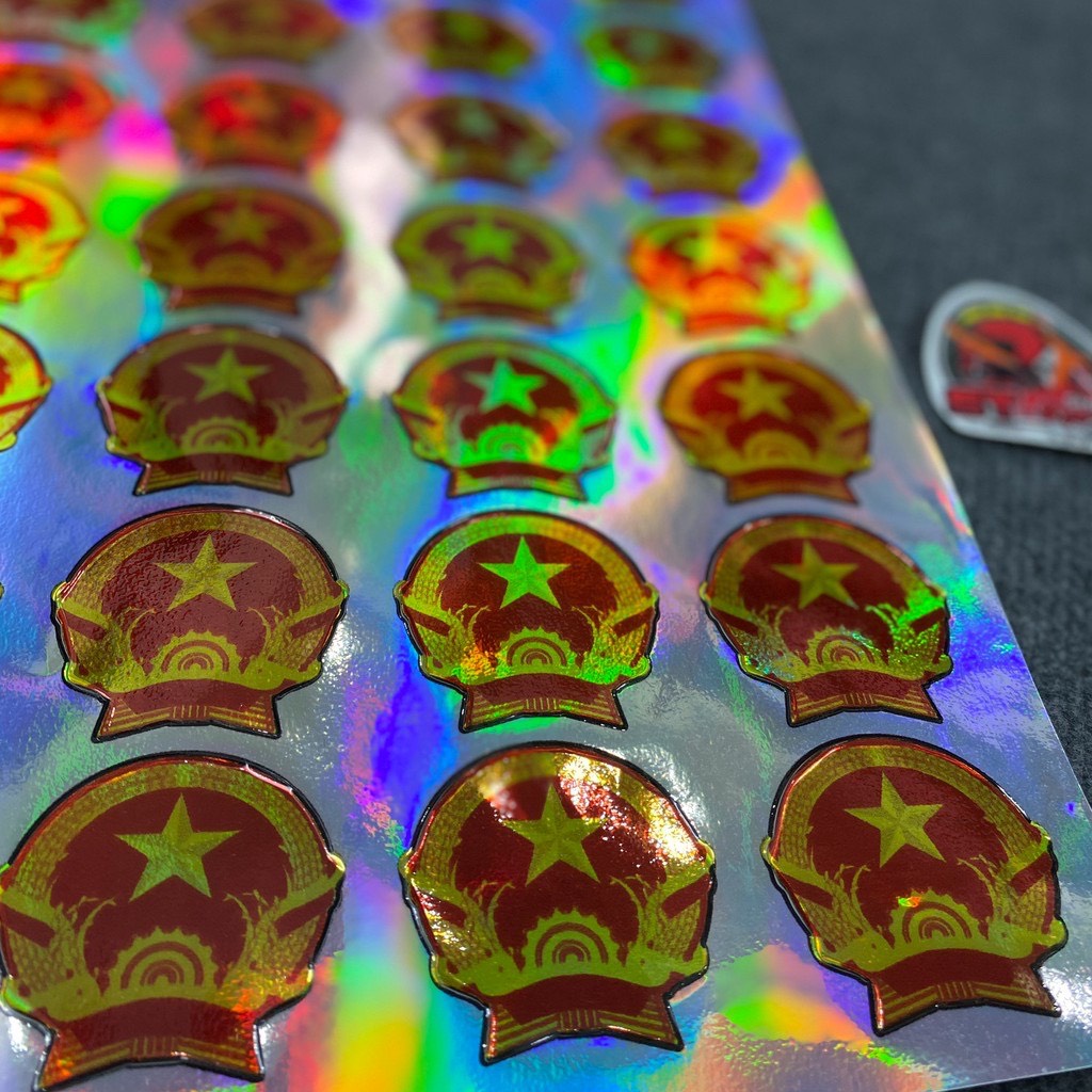 Tem Quốc Huy ( tem Đảng ) trang trí xe máy ( giá cả bảng )