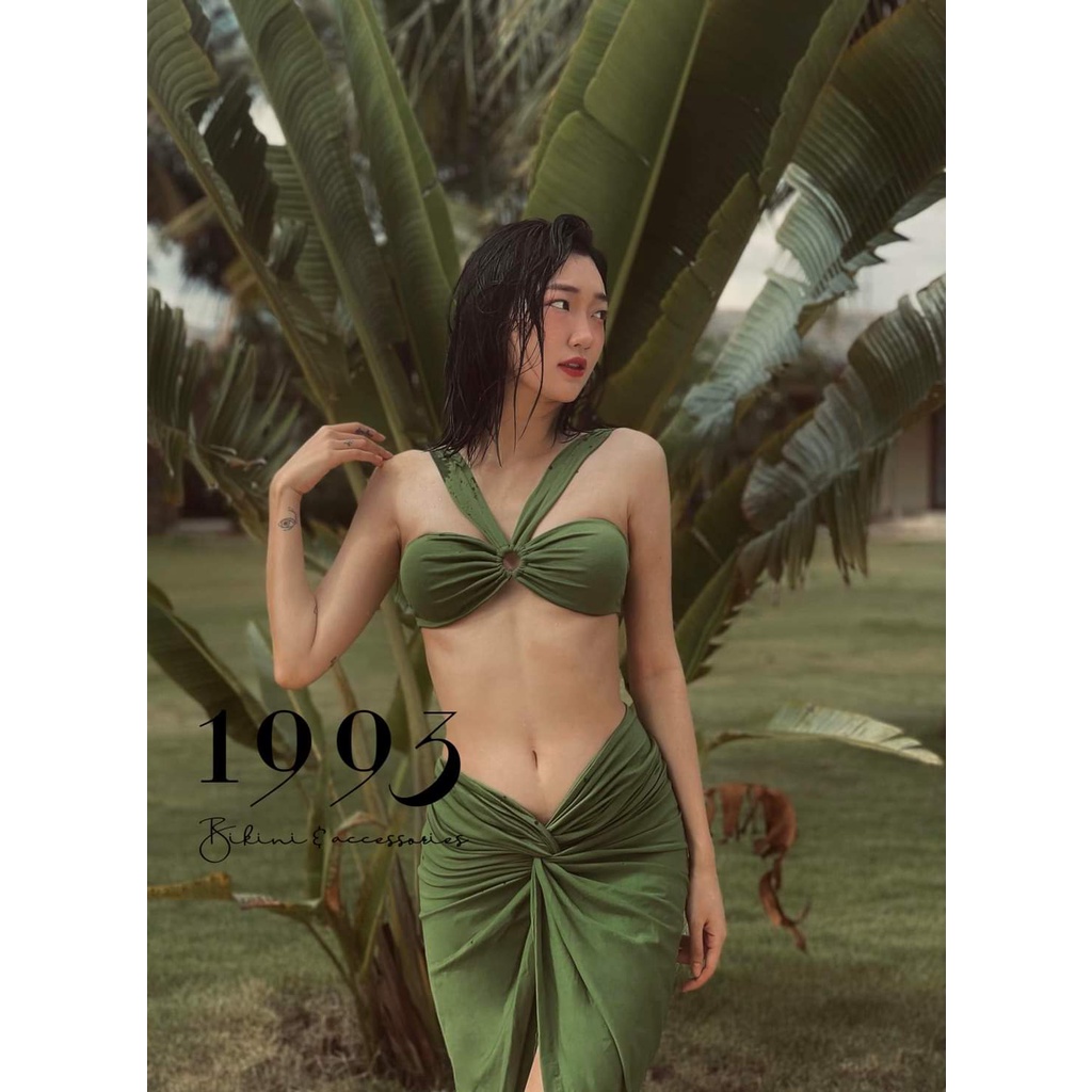 Đồ bơi nữ, bikini 2 mảnh kèm chân váy Freesize Bin Sports BHV154
