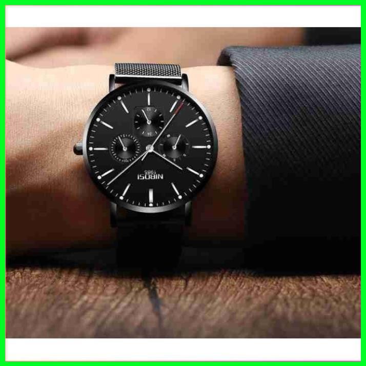 [SIÊU GIẢM GIÁ] ĐỒNG HỒ NAM DÂY LƯỚI HIỆU NIBOSI CHÍNH HÃNG FULL BOX CHẠY ĐỦ 6 KIM LỊCH NGÀY VÀ THỨ | BigBuy360 - bigbuy360.vn