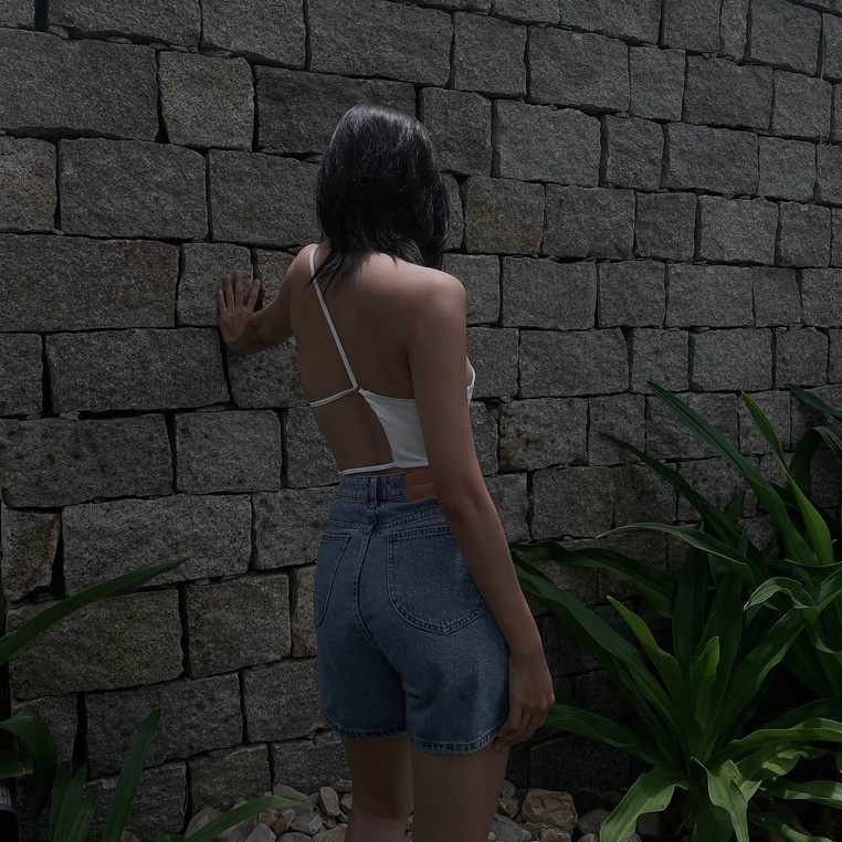 Áo dây trắng croptop hở lưng sexy Lix Top - Áo dây trắng croptop