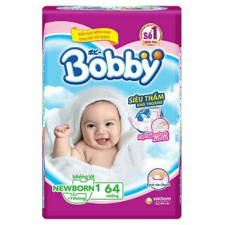 Tã lót Bobby NB1: 64/ 108 miếng