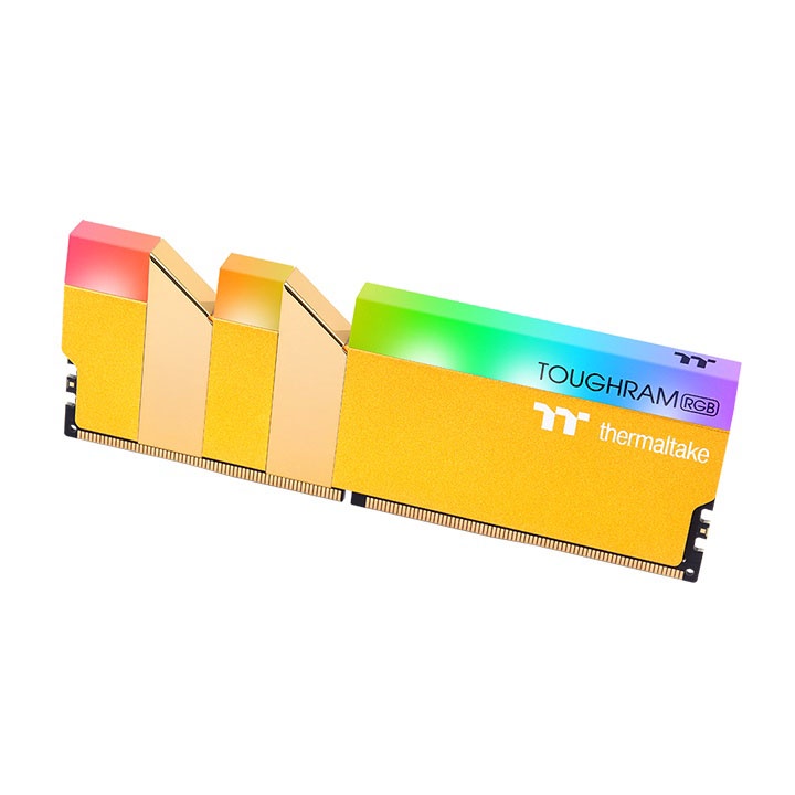 KIT Ram Thermaltake TOUGHRAM RGB 16GB (8GBx2) DDR4 3600MHz Metallic Gold RG26D408G X2- 3600C18A