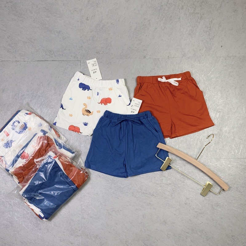 SET 3 QUẦN ĐÙI COTTON CHO BÉ TRAI DỄ THƯƠNG