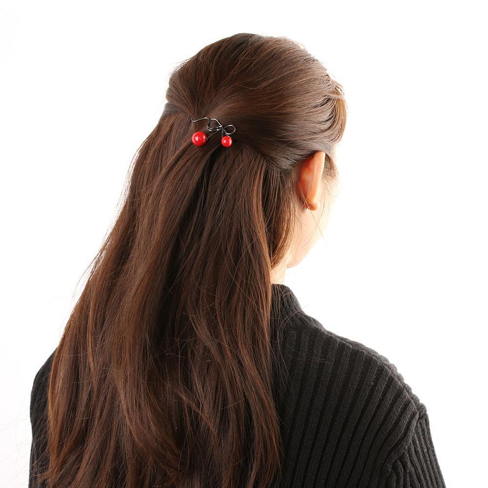 Kẹp Tóc Quả Cherry Dạng Xoắn Phong Cách Hàn Quốc Cho Nữ