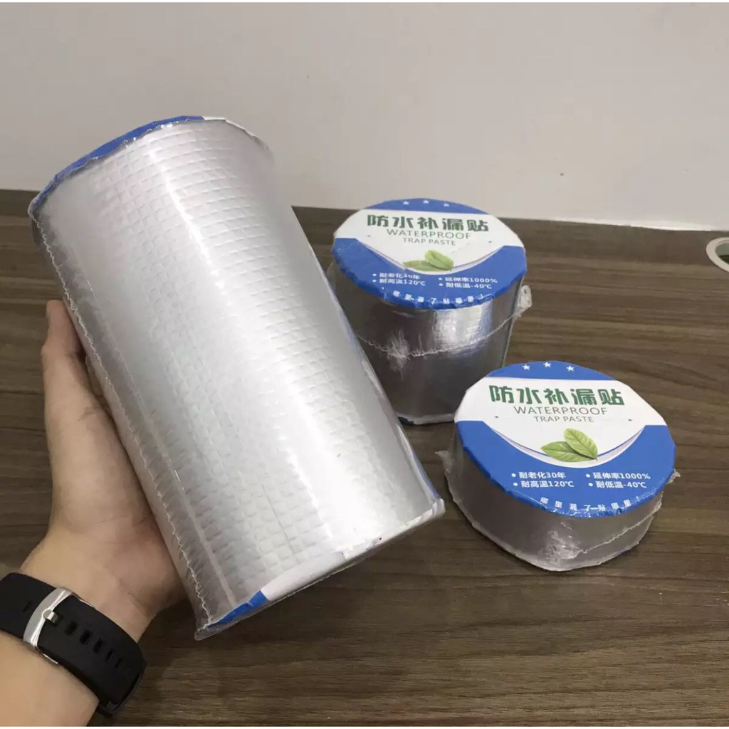 Băng keo chống thấm kích thước 20cm , băng keo siêu dính, băng keo chống dột thấm nước, dán mọi bề mặt