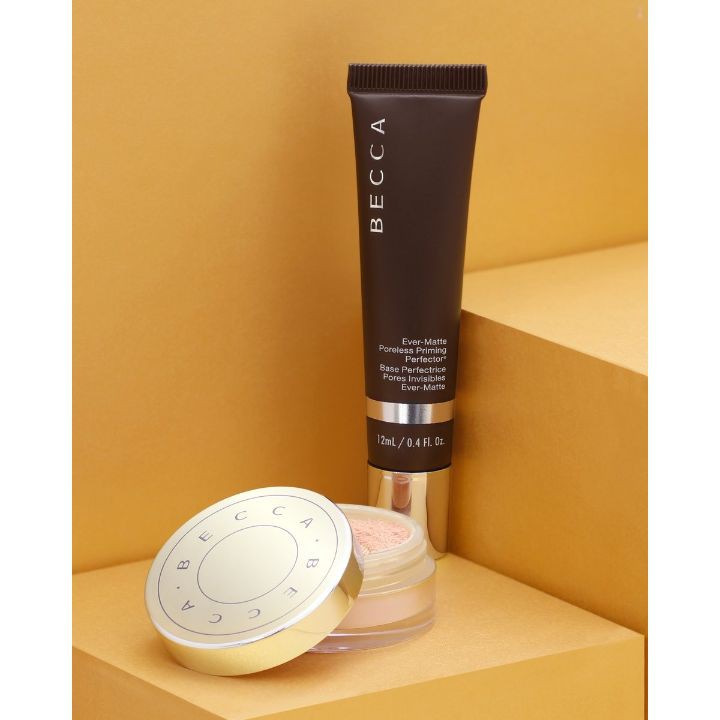 Set kem lót và phấn phủ Becca Matte Never Flat 2in1