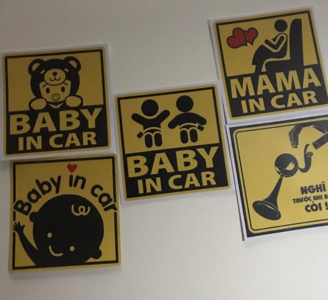 Decal xe hơi Baby In Car