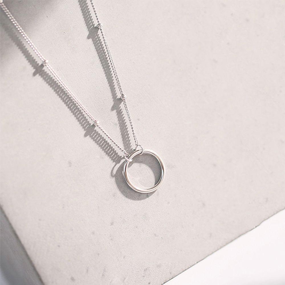 Vòng cổ Mặt Tròn Đơn Giản Thời Trang Cho Nữ