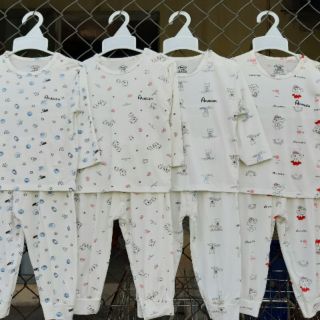 Combo 4 bộ avaler dài tay cúc vai cho bé