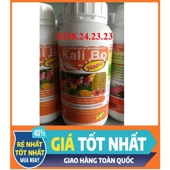 Phân bón lá [ DỄ HẤP THU] Kali Bo Nano phun 400 lít nước giúp  đẹp trái, chín đều, to trái, năng cân