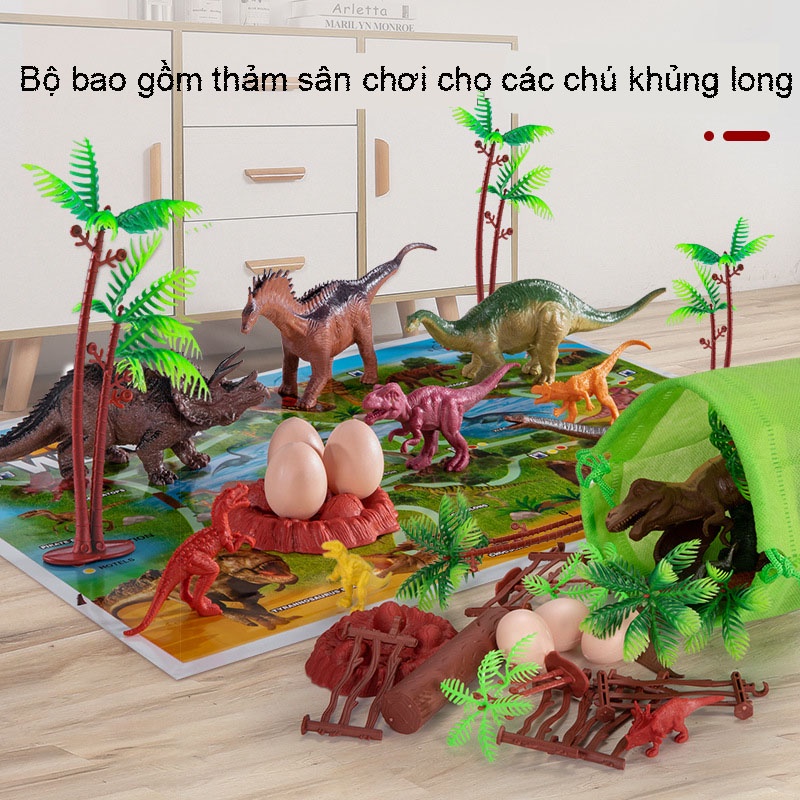 Bộ đồ chơi mô hình công viên khủng long cho trẻ em 104 chi tiết - Bộ đồ chơi khủng long Full bộ đầy đủ.