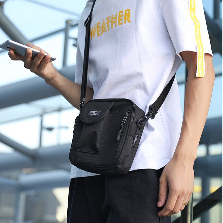 Túi Đeo Chéo Nam Thời Trang Đẹp Phong Cách TD11 Túi Đeo Vai Messenger Chất Liệu Polyester Dệt Trơn Cao Cấp