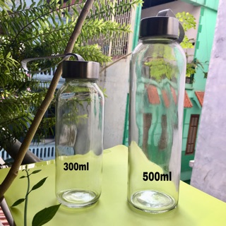 Bình thuỷ tinh có quai xách đựng sữa/detox