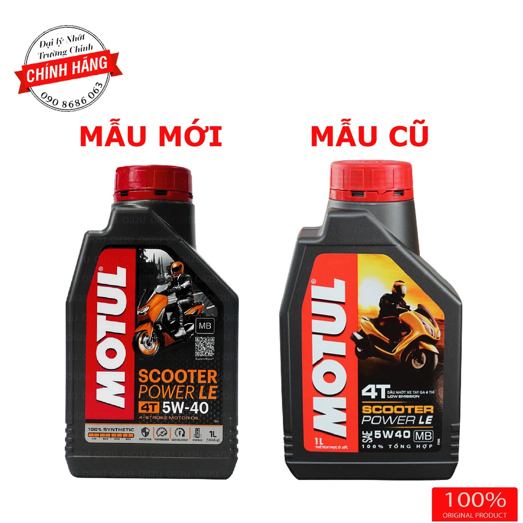 COMBO NHỚT MOTUL SCOOTER 5W40+HỘP SỐ MOTUL SCOOTER GEAR PLUS
