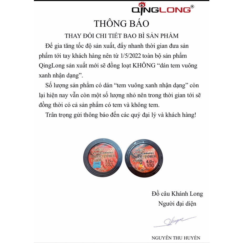 CƯỚC TRỤC TÀNG HÌNH QINGLONG SUPER 150m Siêu Khỏe Và Dai