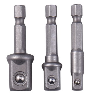 3Pcs Socket Adapter Drill Bits Set Hex Shank Driver Tools