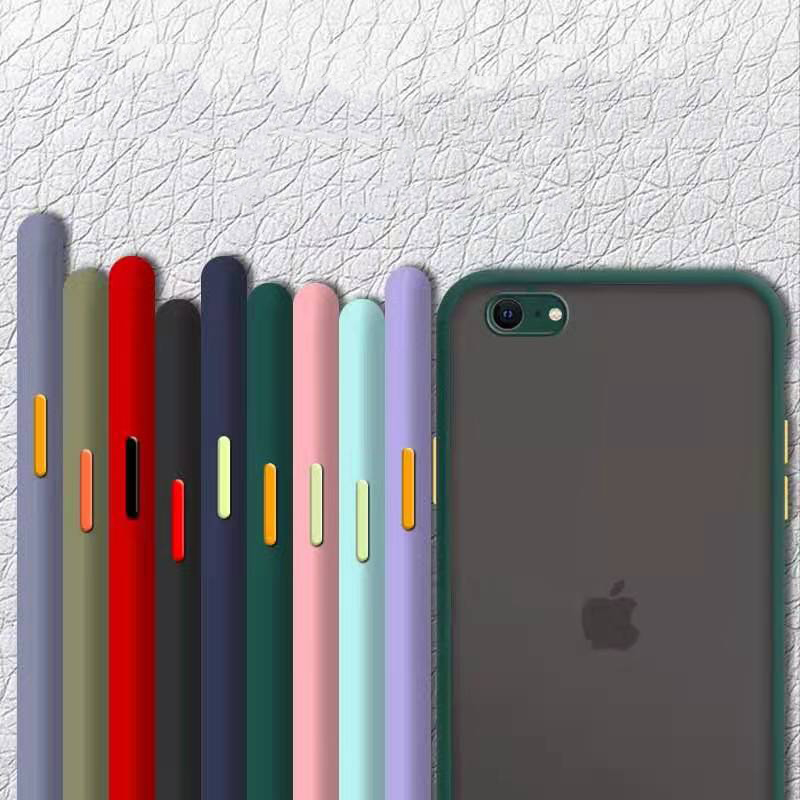 Ốp điện thoại cứng trong suốt mặt nhám chống sốc cho Iphone 6 6s 6 Plus 6s Plus 7 8 7 Plus 8 Plus
